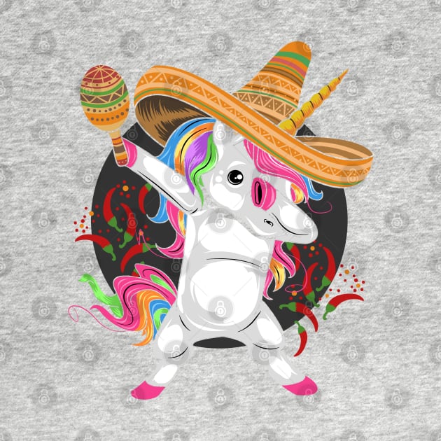 Unicorn Mexican Hat Cinco De Mayo by Raja2021